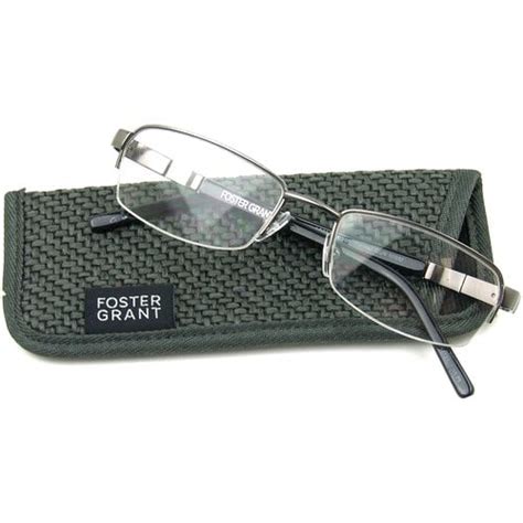 Foster Grant Men's Carlos Reading Glasses, Silver - Walmart.com ...