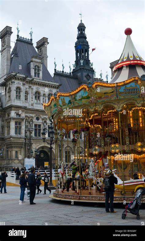 Carousel In The Vicinity Of The Jardin Des Tuileries Paris France