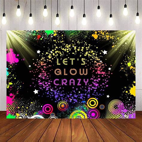 Mocsicka Let S Glow Crazy Splash Paint Theme Party Backgrounds Glow