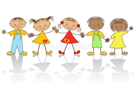 Groupe D Enfants Heureux Illustration De Vecteur Illustration Du