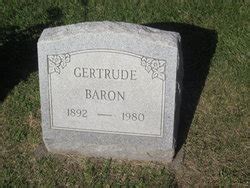 Gertrude Elenbaas Baron 1892 1980 Mémorial Find a Grave