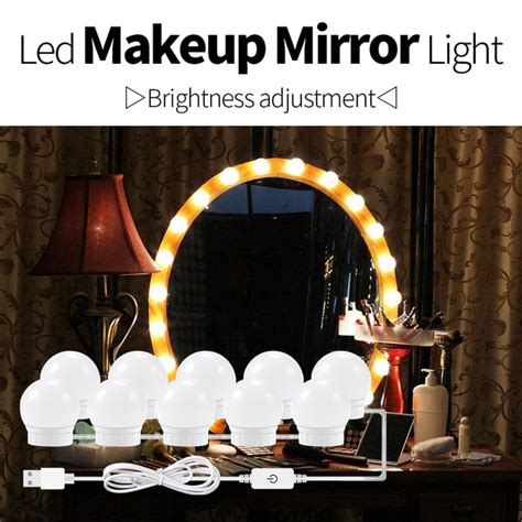 Makeup Mirror Vanity Led Light Bulbs Kit 6 10 14pcs Usb 12v Cosmetic