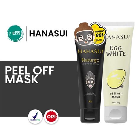 Jual Masker Hanasui Naturgo Peel Off Mask Black Egg White Tube Shopee