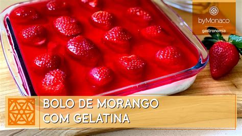 BOLO DE MORANGO GELATINA SOBREMESA FÁCIL SIMPLES E IRRESISTÍVEL