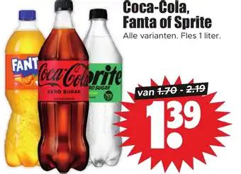 Coca Cola Fanta Of Sprite 1 Liter Aanbieding Bij Dirk