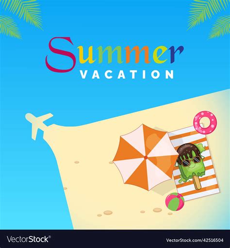 Summer Vacation Banner Design Royalty Free Vector Image