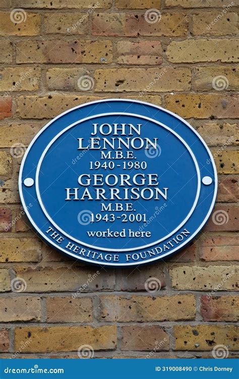 John Lennon And George Harrison Plaque In London Uk Editorial Image