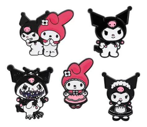 5 Pin Broche Kawaii Metálico My Melody Kuromi MercadoLibre