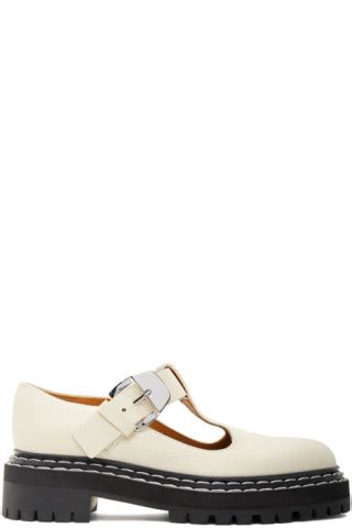 Proenza Schouler White Lug Sole Mary Jane Oxfords Ssense