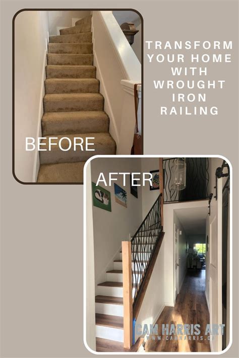 Home Transformation Using Wrought Iron Railing Iron Railing Wrought Iron Railing Metal Stair