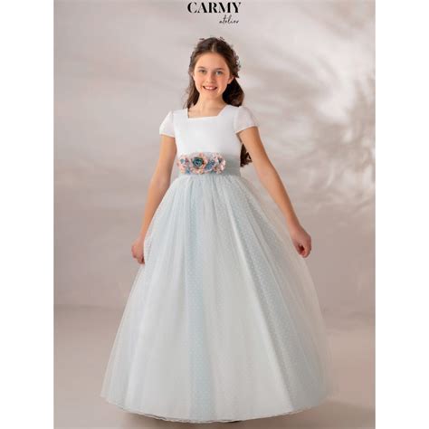 Carmy Atelier Vestido Fantas A Tul Topos Primera Comuni N Adriels