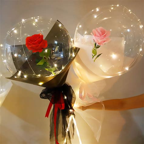 Led Luminous Balloon Rose Bouquet Ubicaciondepersonascdmxgobmx