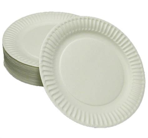 White Color Circular Disposable Paper Plate For Homes And Events Uses