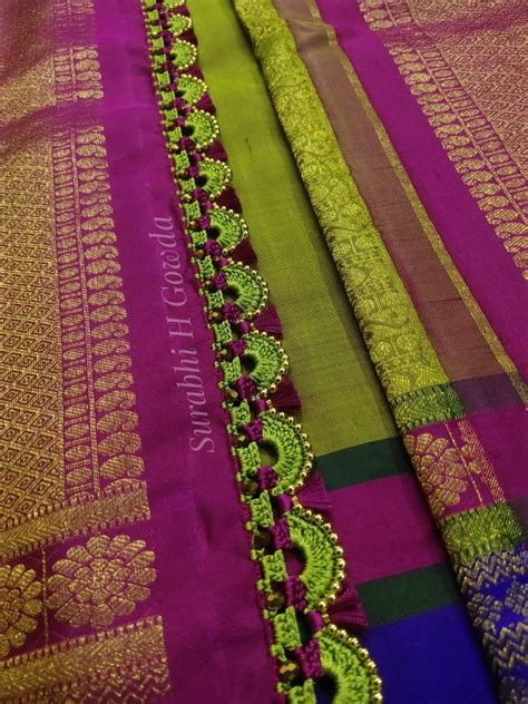 Saree Kuchu Work Krosha Design Krosha Kuchu In Saree Tassels