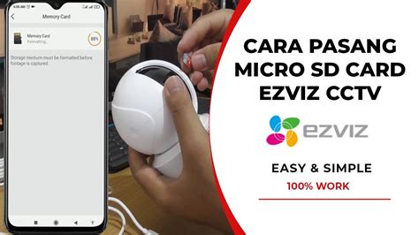 Cara Pasang Memory Card Cctv Ezviz Micro Sd Card Cctv Camera Youtube