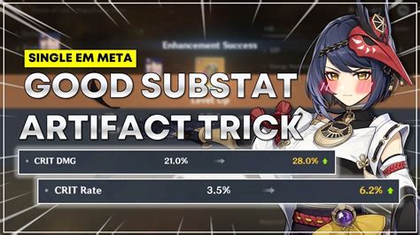 Good Substat Artifact Trick Single Em Meta Genshin Impact Youtube