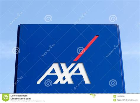 Axa Insurance Logo On A Panel Editorial Photo Image Of Brand