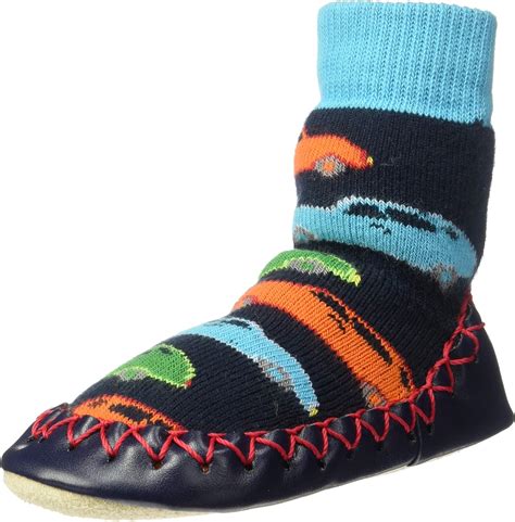 Konfetti Crazy Cars Slipper Sock Swedish Moccasin