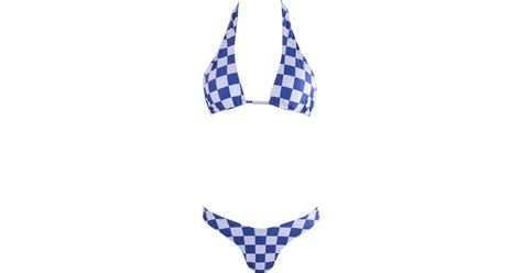 Famous Bikini Set Τριγωνάκι Brazil Μπλε Λευκό CP202102 BestPrice gr