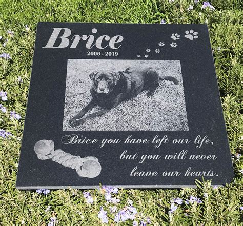 Custom Design Engraved Marble Pet Memorial Garden Stone Personalized