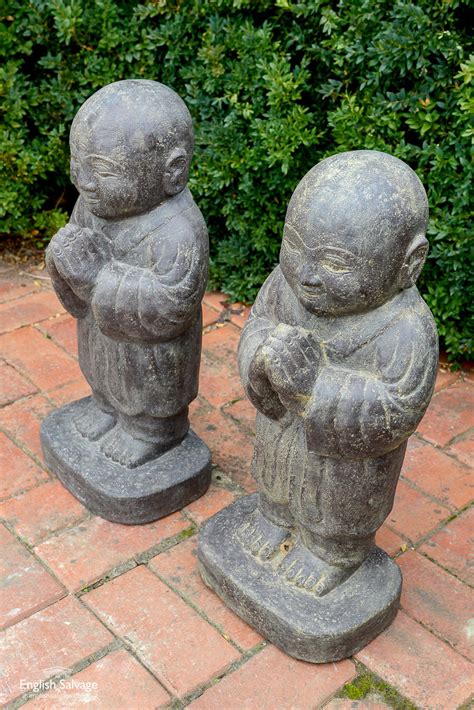 Cast Stone Standing Monk Garden Statues