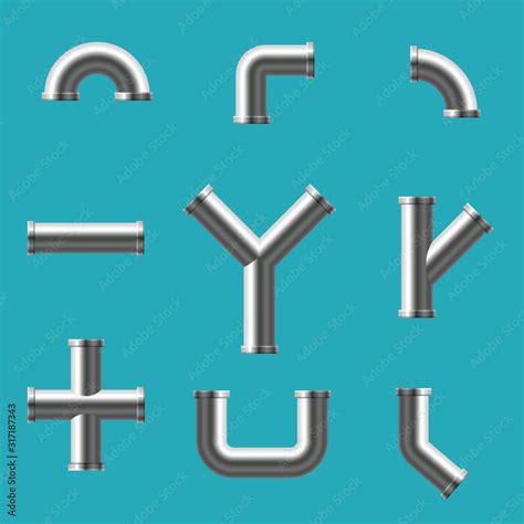 set pipes  types collection plumbing pipeline water gas