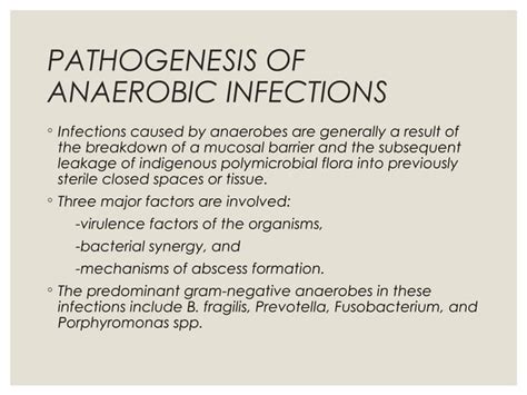 Anaerobic Infection Ppt Ppt