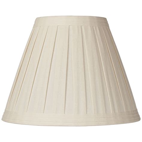 Springcrest Creme Linen Medium Box Pleat Lamp Shade 7 Top X 14 Bottom X 11 High Spider