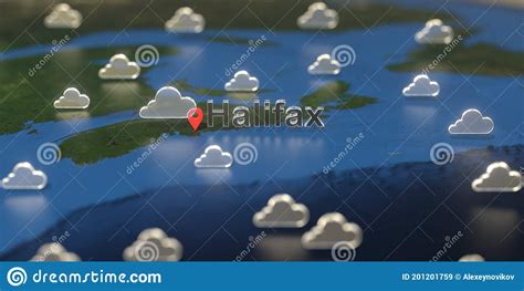 Cloudy Weather Icons Near Halifax City On The Map Weather Forecast