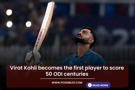 Most Centuries In Odi Cricket Virat Kohli Becomes The First Player To