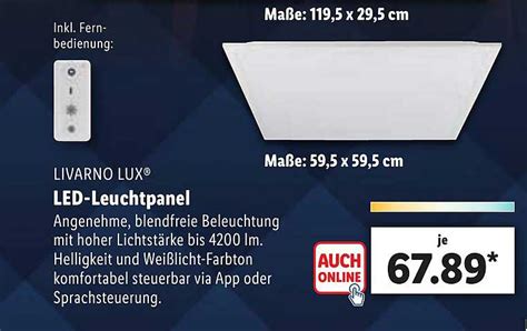 Livarno Lux Led Leuchtpanel Angebot Bei Lidl Prospekte De