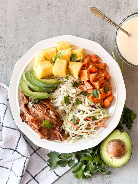 Bbq Pulled Pork With Cilantro Lime Rice Bowls