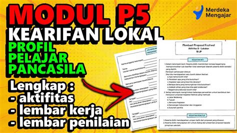 CONTOH MODUL P5 TEMA KEARIFAN LOKA PROJEK PROFIL PELAJAR PANCASILA