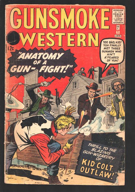 Gunsmoke Western 68 1962 Jack Kirby Cover And Story Art Don Heck Art