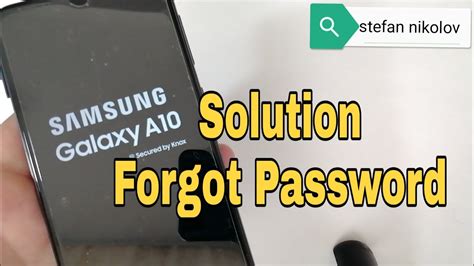 Forgot Password Samsung A10 Sm A105f Unlock Pattern Pin Password Lock Youtube