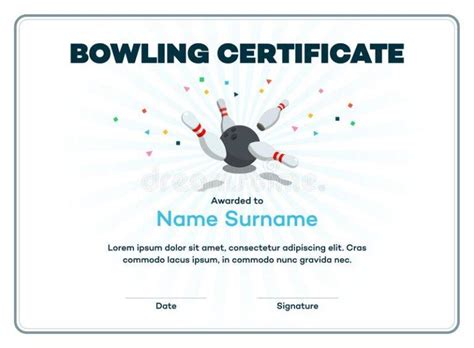 Free Editable Bowling Certificates Bowling Enthusiasts Certificate Of