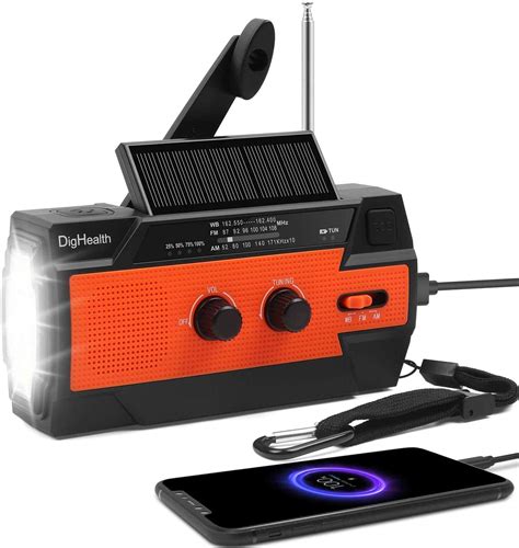 Amazon DigHealth Emergency Solar Hand Crank Radio 4000mAh