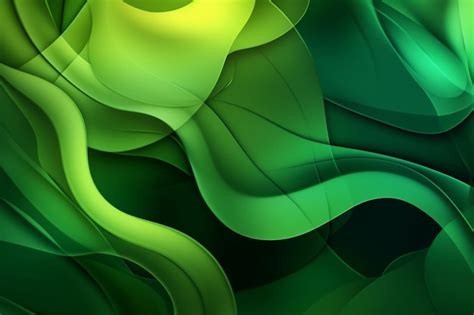 Premium Ai Image Abstract Green And Yellow Background With Wavy