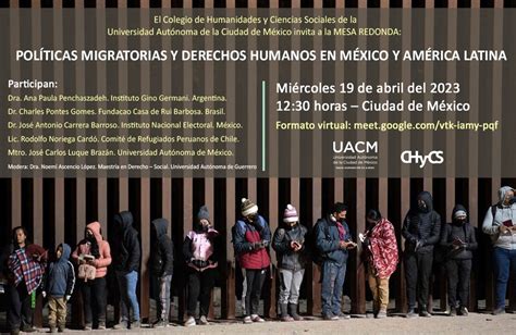 UACM on Twitter UACM UACMEducación CHyCS Políticas migratorias y