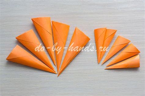 Оригами когти из бумаги - пошаговая схема