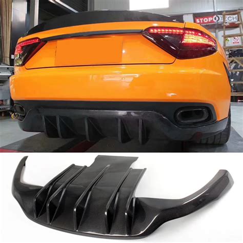 Carbon Fiber Car Diffuser Rear Bumper Lip For Maserati GT Gran Turismo