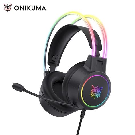 ONIKUMA Cascos RGB con Micrófono Flexible de Alta Definición