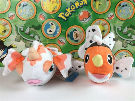 Seaking Goldeen Set Pokemon Center Plush Pokedoll Stuffed Sitting