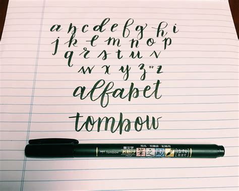 Tombow Brush Pen Tombow Brush Pen Lettering Cursive Calligraphy