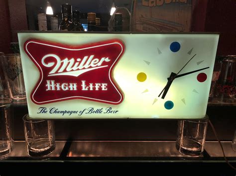 Scarce 1950s Breweriana Lighted Vintage Miller High Light Etsy Beer Signs Pabst Blue