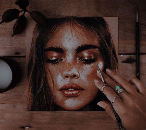 A Woman With Freckles On Her Face And Eyes Is Doing Makeup For An Image