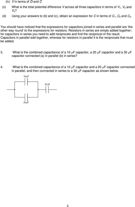 ☑ Combining Capacitors And Resistors In Parallel