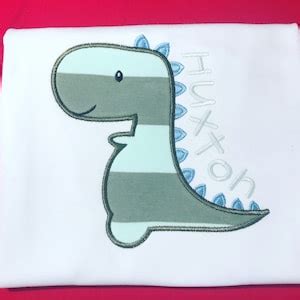 Dinosaur Embroidery Design, Dinosaur Appliqué Design, Baby Dino Appliqué, Boy Appliqué Design ...