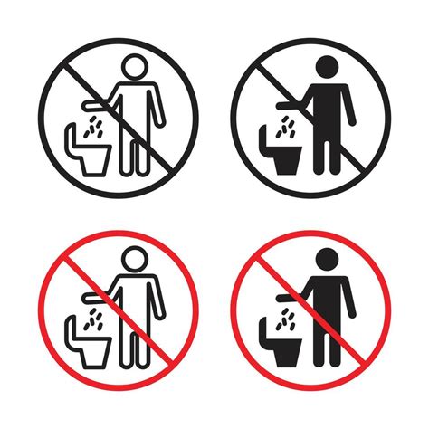 Do Not Litter In Toilet Sign 42120657 Vector Art At Vecteezy