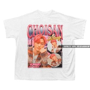 Collectible Ateez Choi San Bootleg Tee Unofficial K Pop Merch Ateez